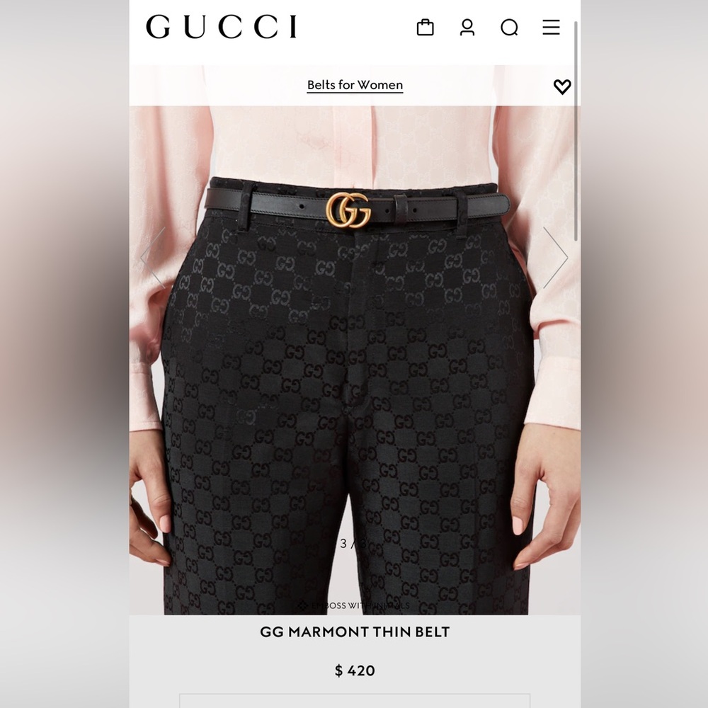 Gucci belt- black